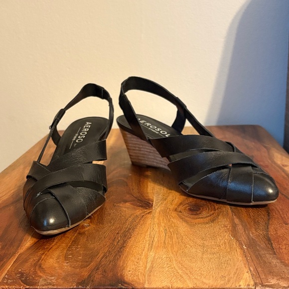 AEROSOLES Carmel Sling Back Wedges-Size 7.5 - Picture 2 of 7